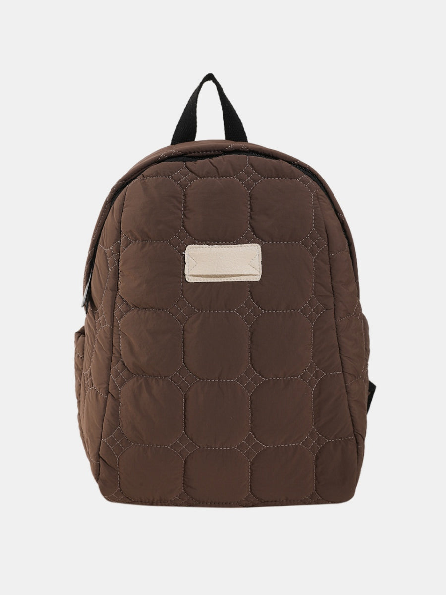 Quilted Polyester Backpack Bag