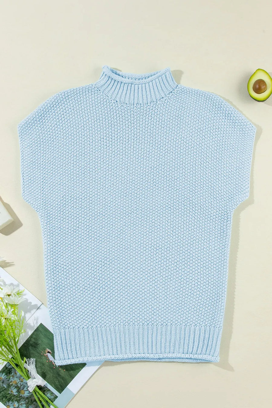 Arden Delacroix — Turtleneck Cap Sleeve Sweater, alternate view 2