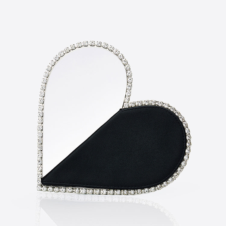 Love rhinestone evening bag handbag