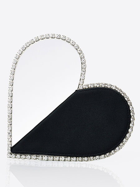 Love rhinestone evening bag handbag