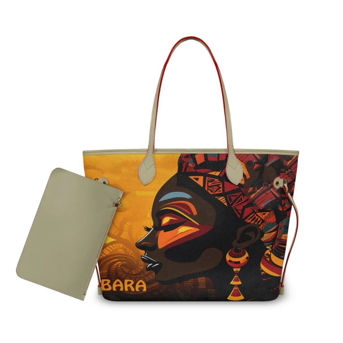 African Girls™ — Large Leather Tote Bags, alternate view 13