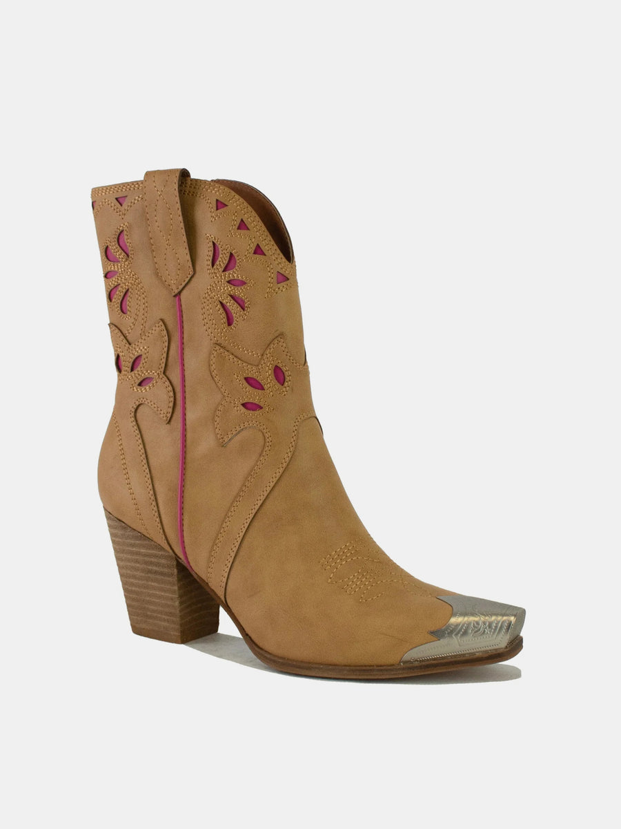 Beast Fashion Cut-Out Floral Embroidery Boots - Opulent Empire