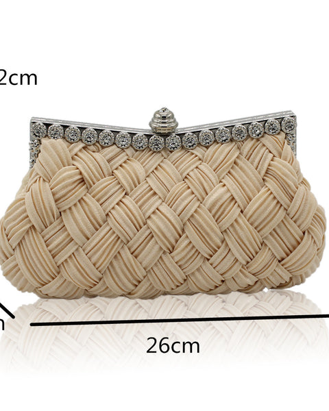 Diamond Bridal Clutch Bag Fold Dress Female Cloth Bag