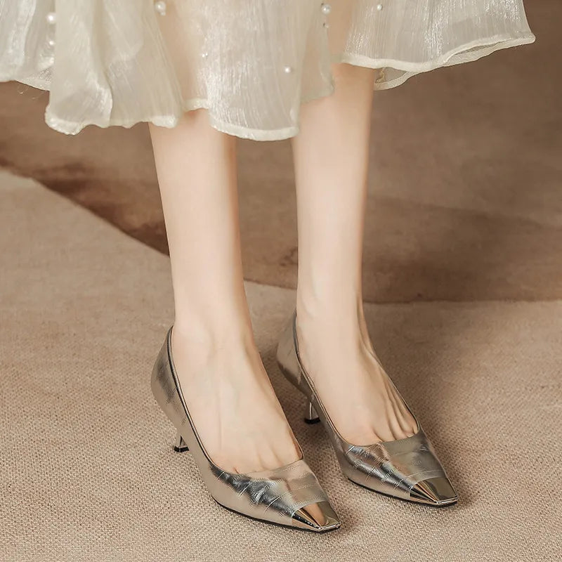 Onyx Allegra — Point Toe Flare Heel Pumps, alternate view 7
