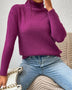 Ribbed Turtle Neck Long Sleeve Sweater