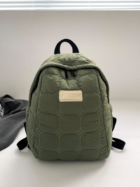 Quilted Polyester Backpack Bag