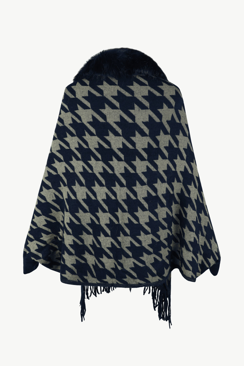 Jules Versailles — Houndstooth Fringe Hem Poncho, alternate view 13