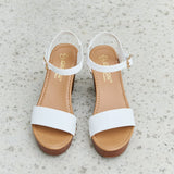 DDK Time After Time Wooden Platform Strap Heels - Opulent Empire