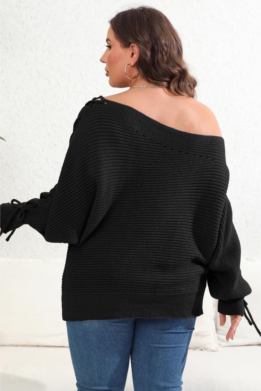 Bellamy Moreau — Plus Size One Shoulder Beaded Sweater, alternate view 7
