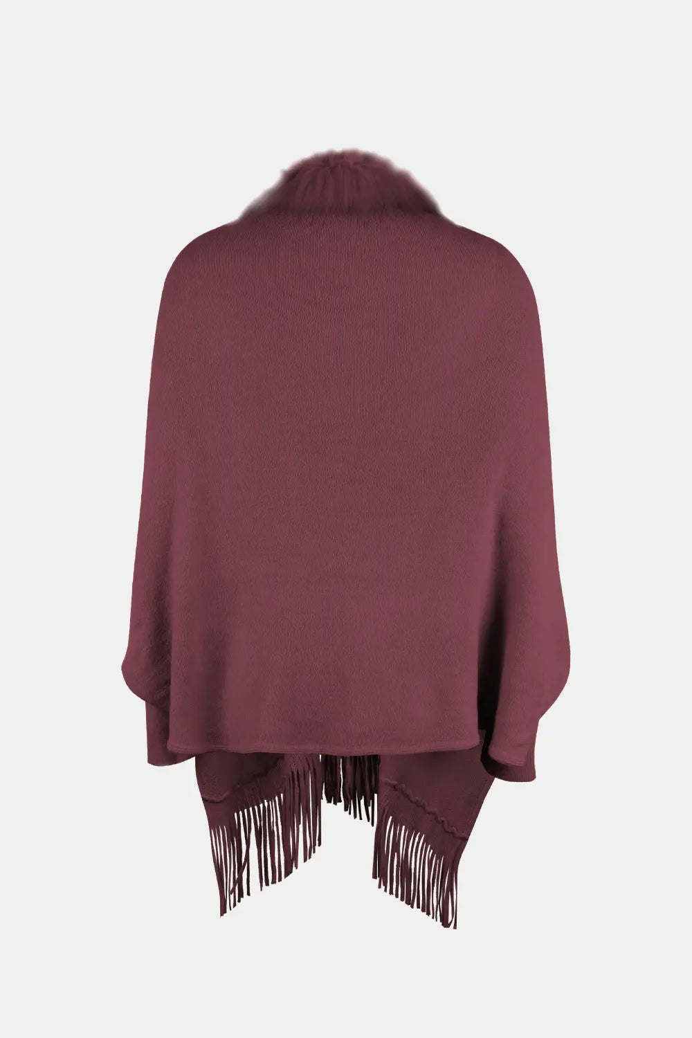 Blaise Versailles — Fringe Open Front Long Sleeve Poncho, alternate view 7