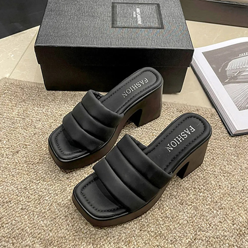 Jules Venturi — Open Toe Block Heel Sandals, alternate view 8