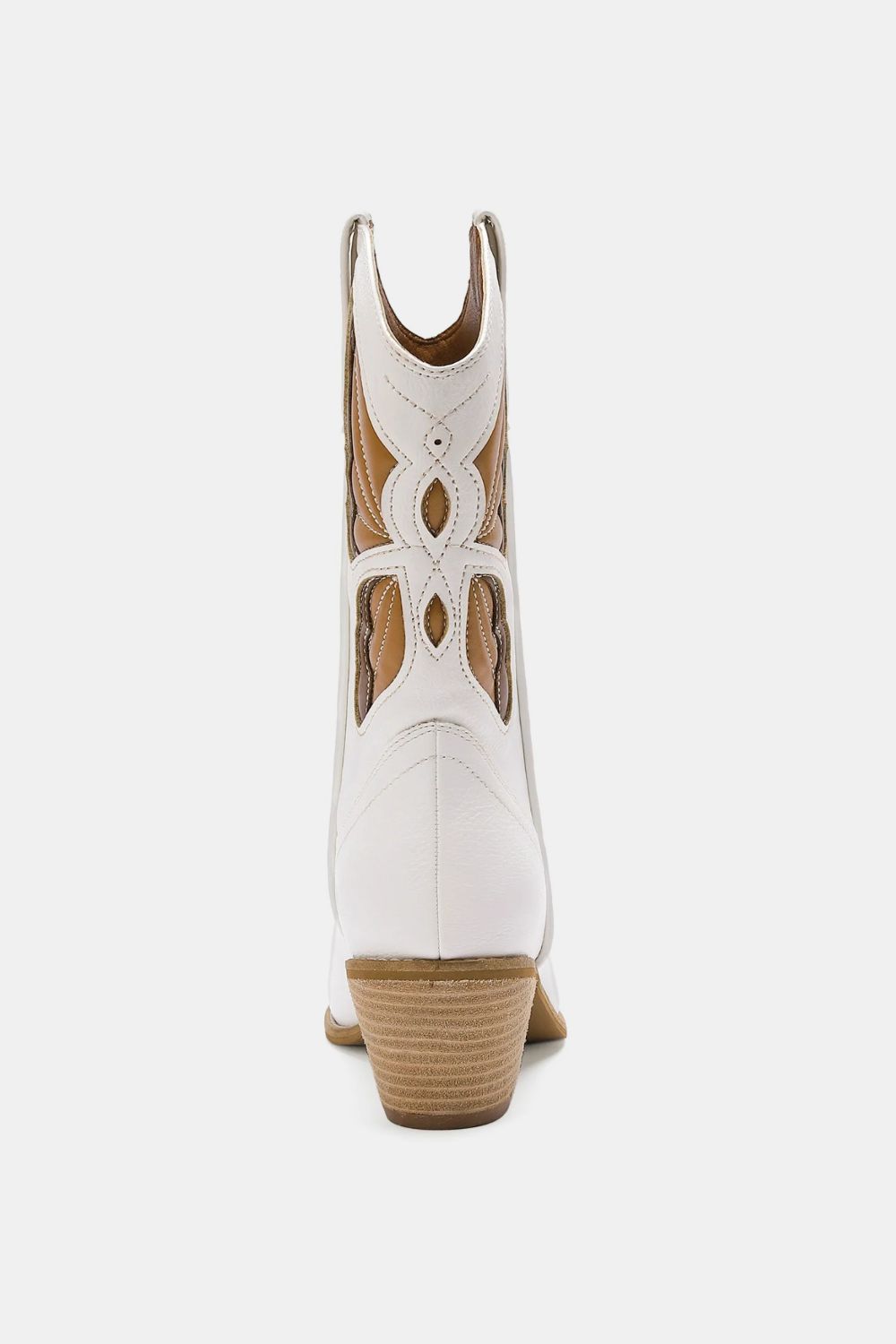 Nova Beaumont — Beast Fashion Butterfly Cut Detail Point Toe Boots White Fashion Footwear, alternate view 3
