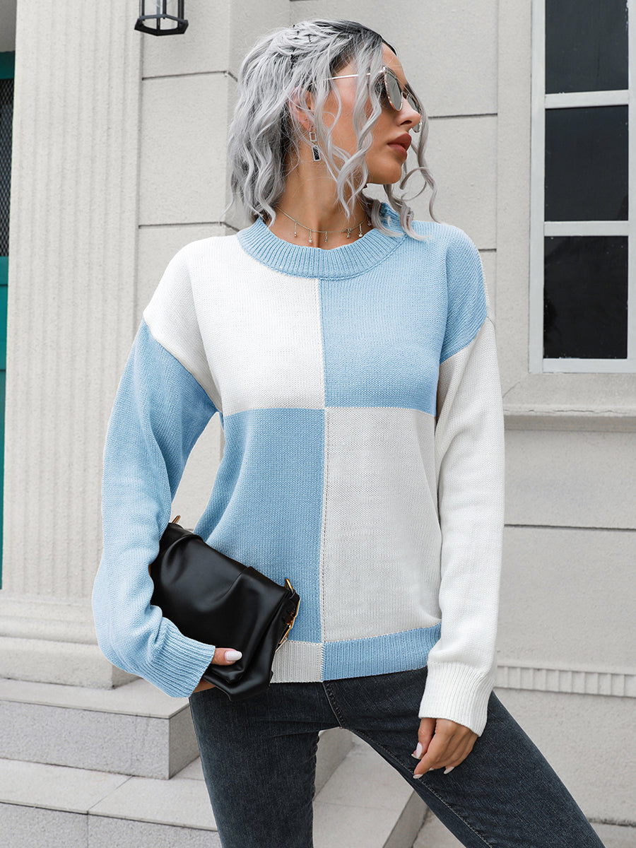 Gray Fontaine — Contrast Drop Shoulder Sweater, alternate view 7