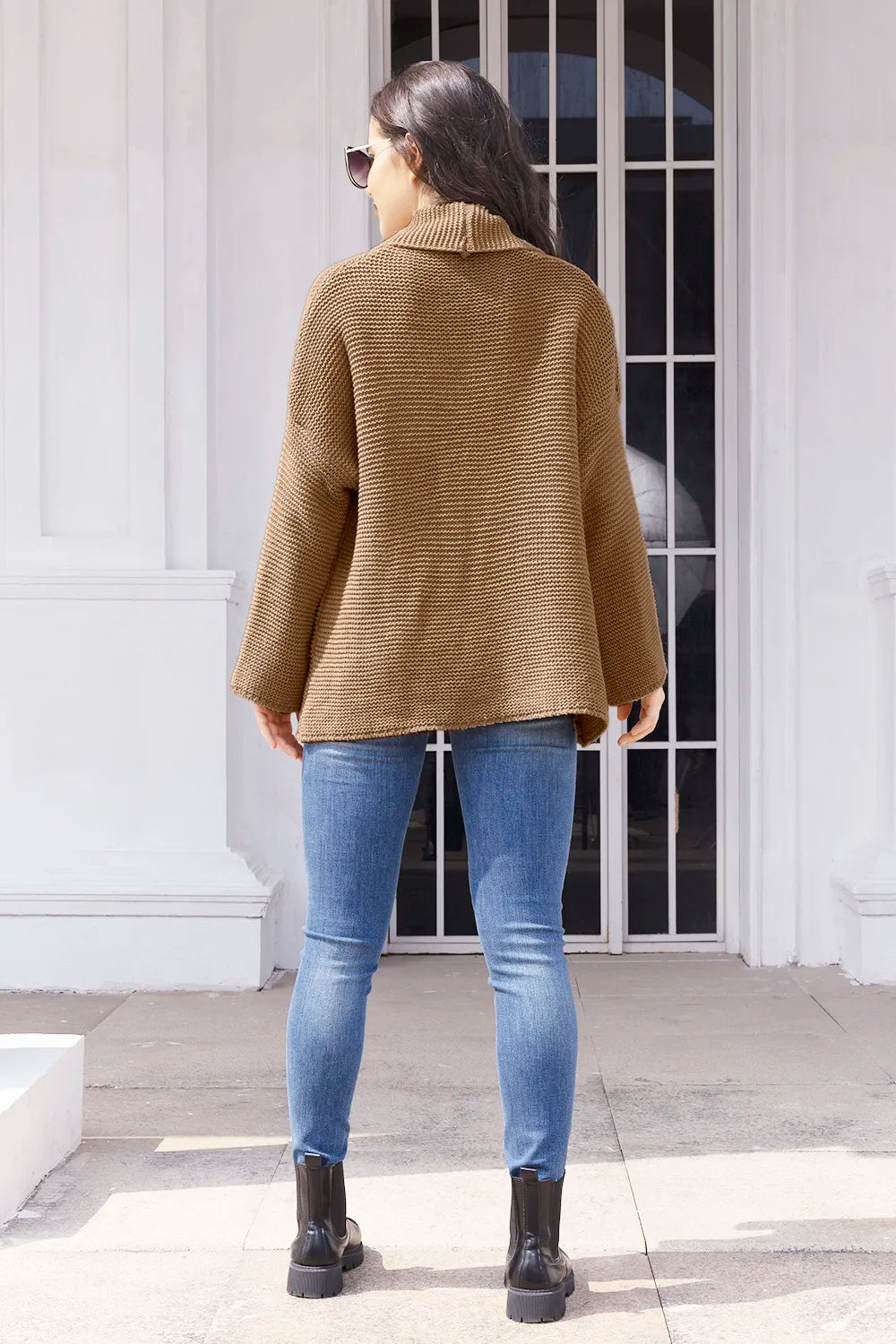 Sage Bellamy — Tied Open Front Long Sleeve Cardigan, alternate view 8