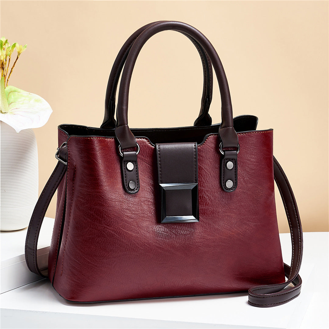Emmeline Montclair — Women Shoulder Bag Big Buckle Handbags Work Daily Office Crossbody Bags, alternate view 8
