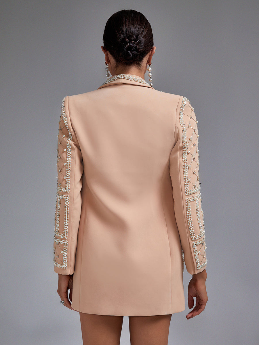 Zyra™ | Pearl Shawl Blazer - Opulent Empire