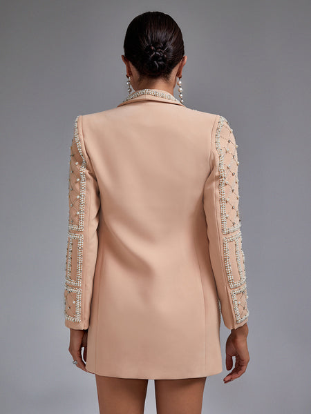 Zyra™ | Pearl Shawl Blazer - Opulent Empire