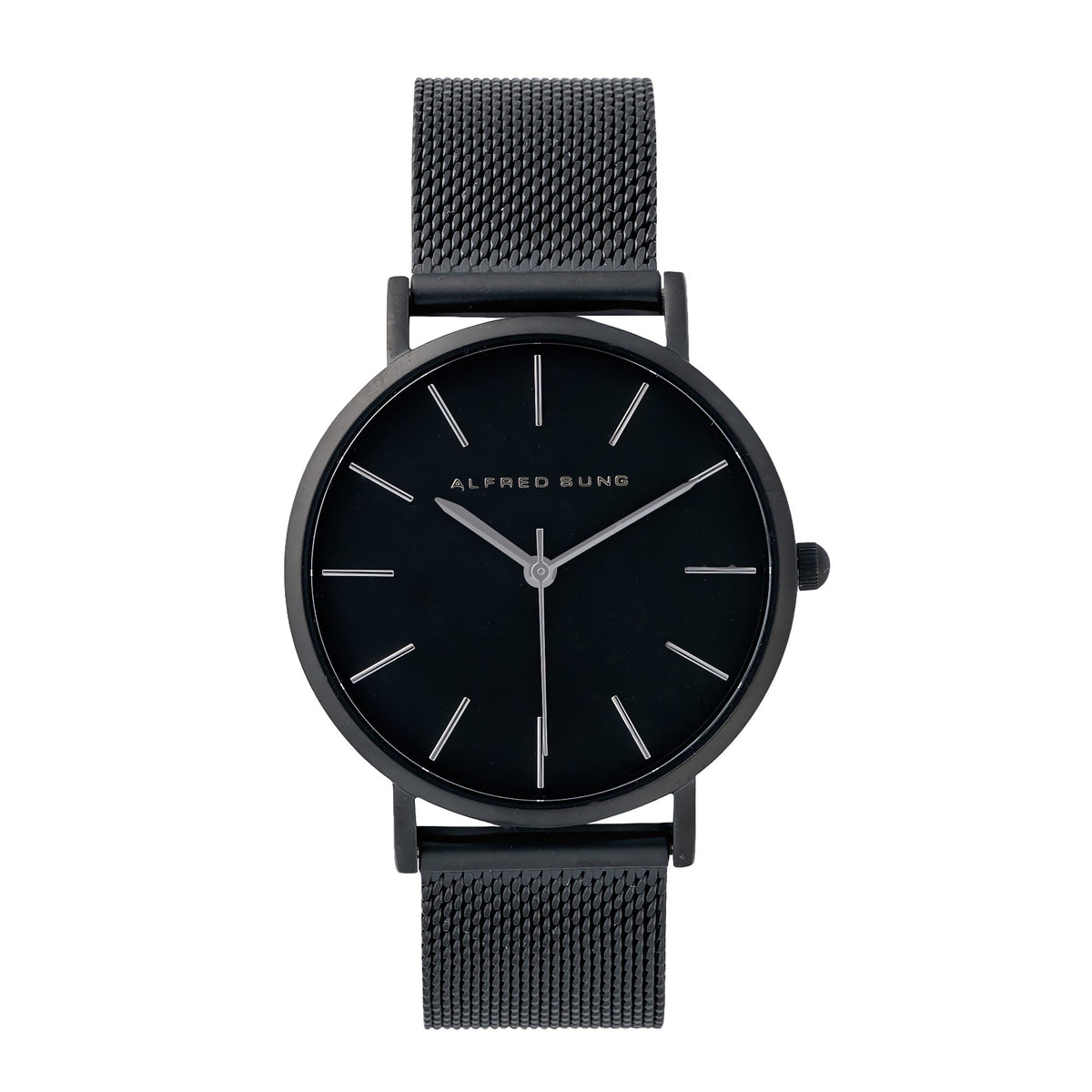 Alfred Sung Muse Black Dial & Bracelet Ladies watch — Muse Black Dial & Bracelet Ladies watch