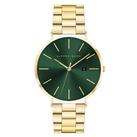 Alfred Sung Metropolitan Date Green Dial Gold Bracelet watch — Metropolitan Date Green Dial Gold Bracelet watch