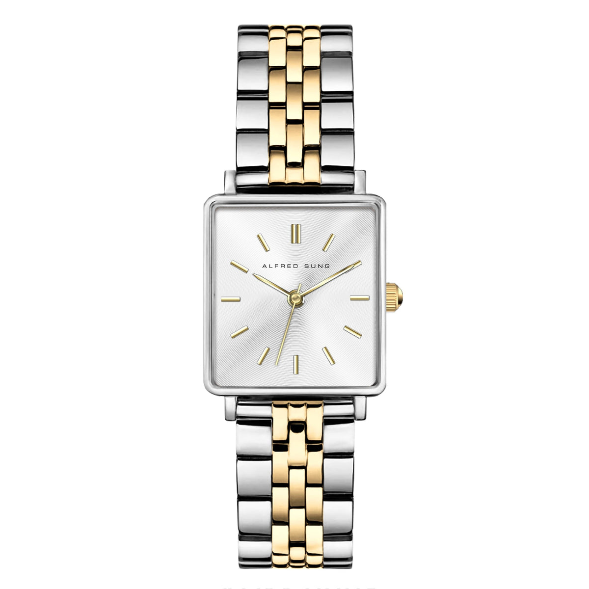 Alfred Sung Harmony Sunray dial Silver-Gold Stainless Steel Bracelet Ladies watch — Harmony Sunray dial…
