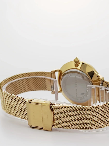 Alfred Sung Serenity Green Dial Gold Bracelet Ladies watch