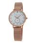 Alfred Sung Serenity Mother of Pearl White Dial Rosegold Bracelet Ladies watch