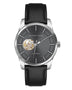 Alfred Sung Automatic Black Leather Strap Men's watch