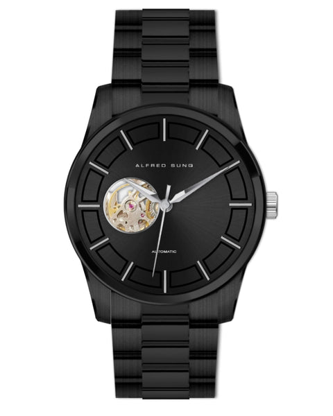 Alfred Sung Automatic Black Bracelet Men's watch