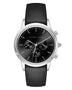 Alfred Sung Chronograph Black Sunray Dial BlackLeather Strap Men's watch