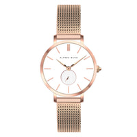 Alfred Sung Serenity Sunray White Dial Rosegold Bracelet Ladies watch — Serenity Sunray White Dial Rosegold…