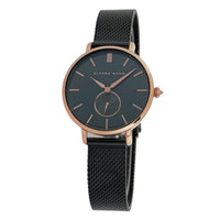 Alfred Sung Serenity Sunray Black Dial & Bracelet Ladies watch — Serenity Sunray Black Dial & Bracelet Ladies…