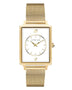 Alfred Sung Horizon Sunray White Dial Gold Bracelet Ladies watch