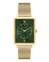 Alfred Sung Horizon Sunray Green Dial Gold Bracelet Ladies watch