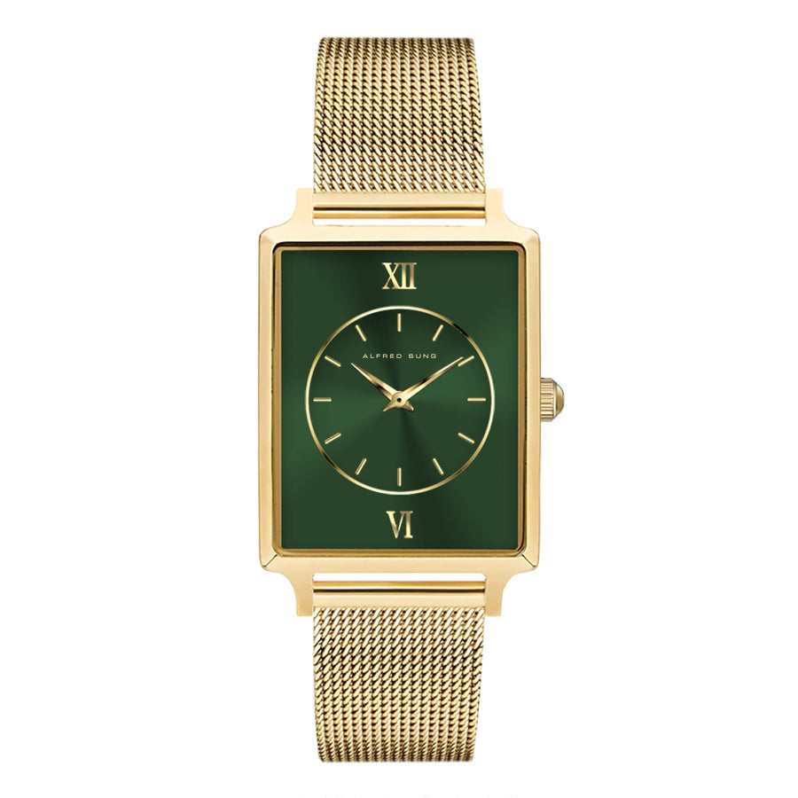 Alfred Sung Horizon Sunray Green Dial Gold Bracelet Ladies watch — Horizon Sunray Green Dial Gold Bracelet…