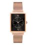 Alfred Sung Horizon Sunray Black Dial Rosegold Bracelet Ladies watch