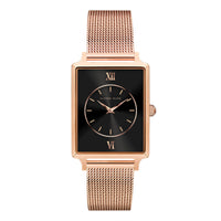 Alfred Sung Horizon Sunray Black Dial Rosegold Bracelet Ladies watch — Horizon Sunray Black Dial Rosegold…