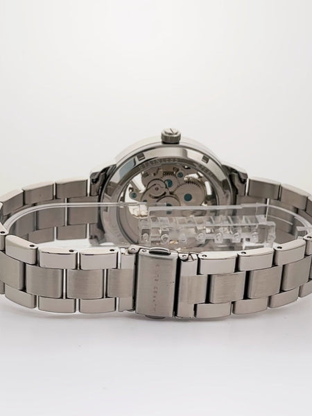 Alfred Sung Automatic III Blue Skeleton Dial Silver Bracelet Men's watch