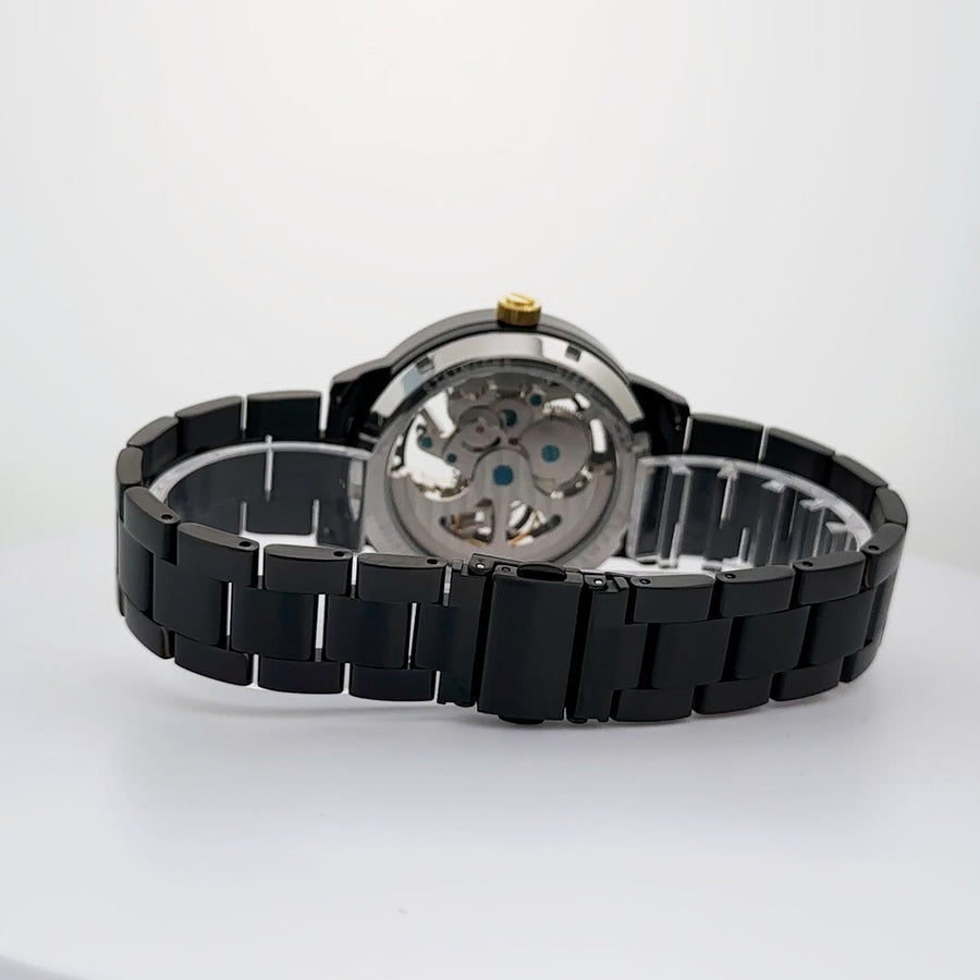 Alfred Sung Automatic III Black Skeleton Dial Black Bracelet Men's watch