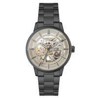 Alfred Sung Automatic III Grey Skeleton Dial Gunmetal Bracelet Men's watch — Automatic III Grey Skeleton Dial…