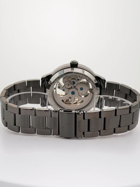Alfred Sung Automatic III Grey Skeleton Dial Gunmetal Bracelet Men's watch