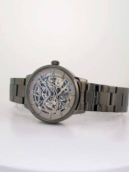 Alfred Sung Automatic III Grey Skeleton Dial Gunmetal Bracelet Men's watch
