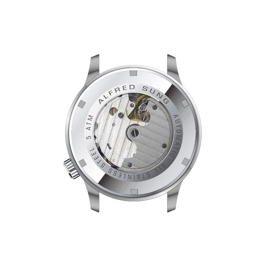 Alfred Sung Automatic II Blue Sunray Dial Silver Bracelet Men's watch — Automatic II Blue Sunray Dial Silver…, alternate…