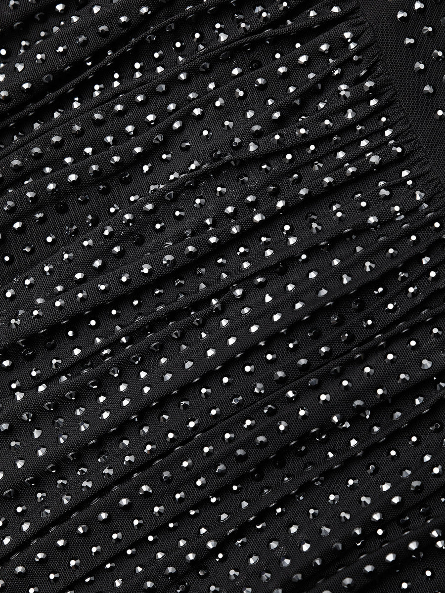 Firona™ | Crystal Mesh Maxi Dress - Opulent Empire