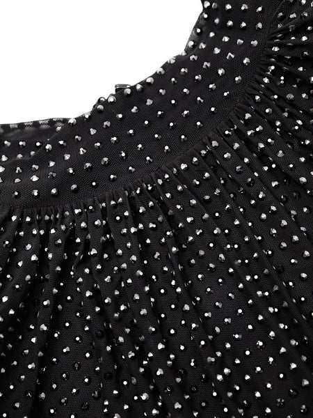 Firona™ | Crystal Mesh Maxi Dress - Opulent Empire