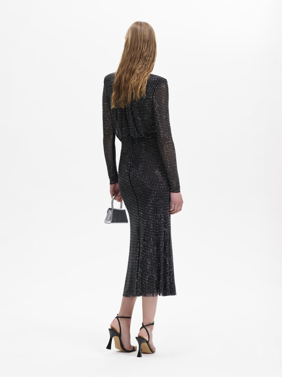 Firona™ | Crystal Mesh Maxi Dress - Opulent Empire