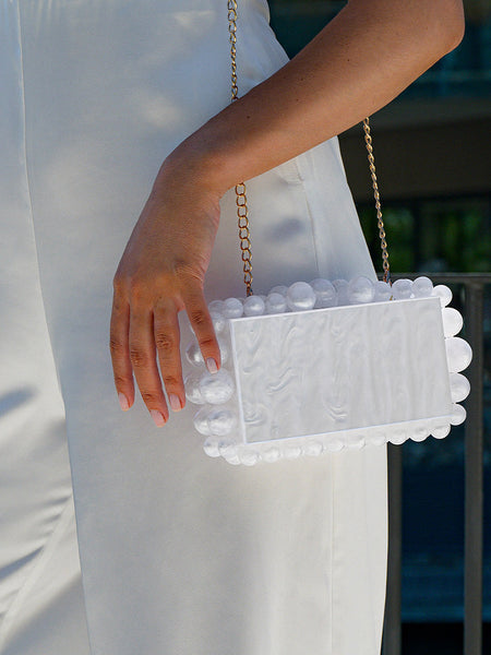 Acrylic Cloud Clutch Bag - Opulent Empire