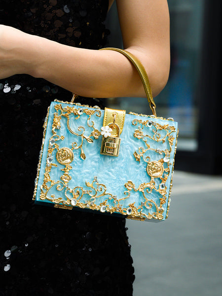 Acrylic Box Handbag - Opulent Empire