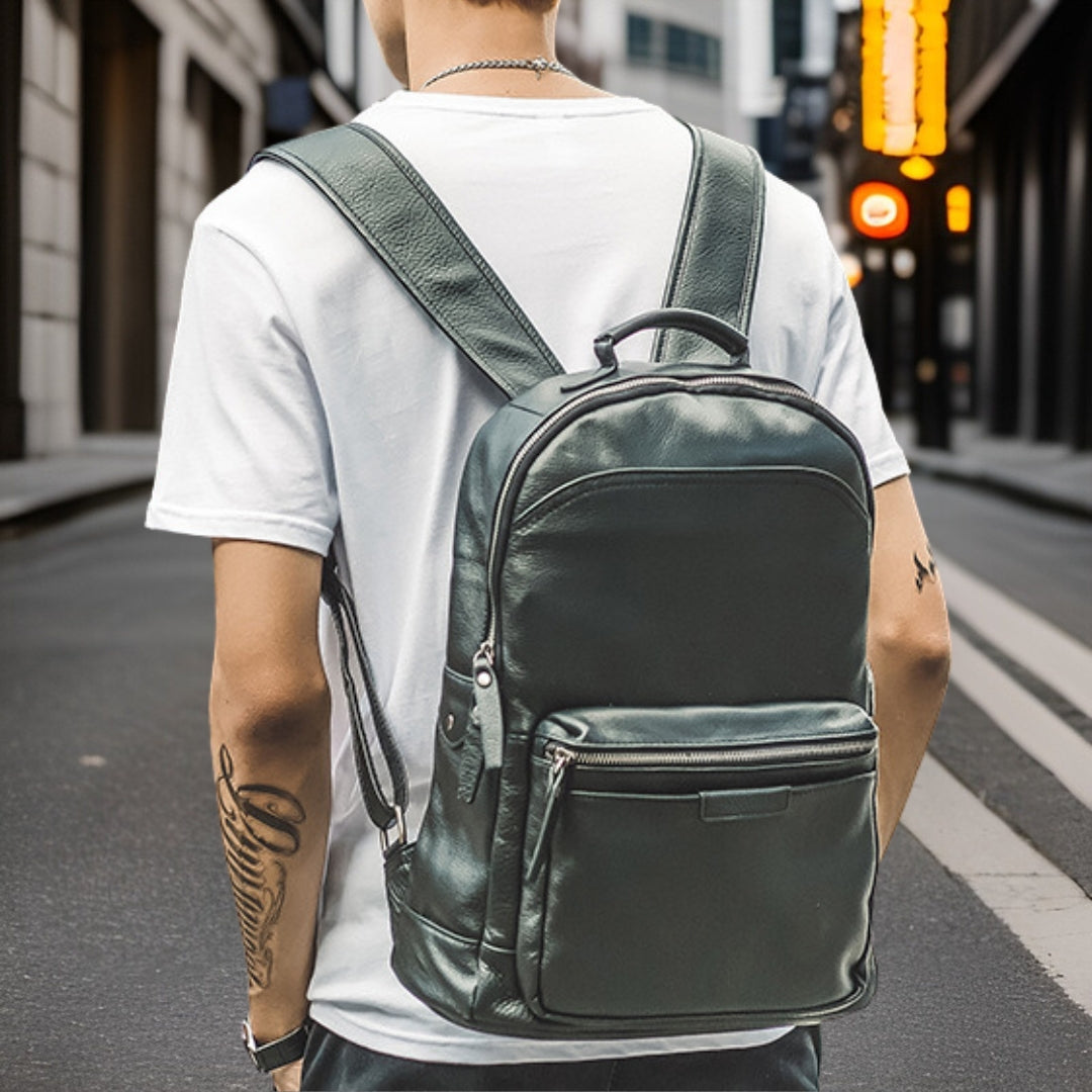 Alexander™ — Premium Leather Backpack Men's Statement Handbag, alternate view 7
