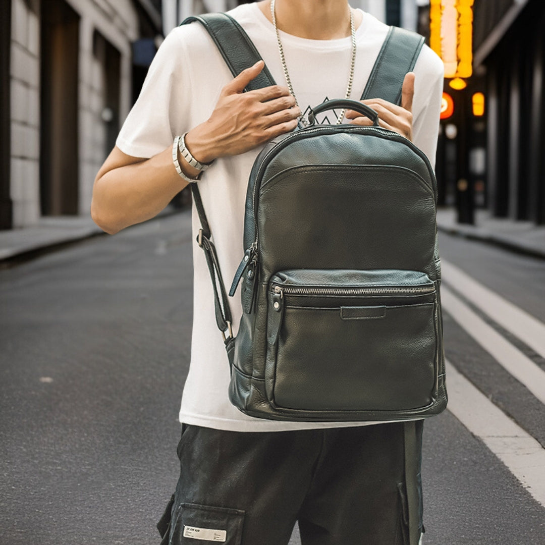 Alexander™ — Premium Leather Backpack Men's Statement Handbag, alternate view 4