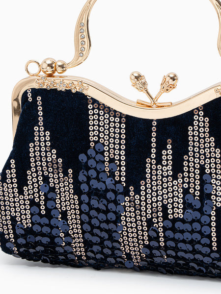 Alyannah Sequin Flannel Handbag - Opulent Empire